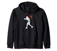 Float Like Butterfly Sting Bee Boxer Love Boxing Silhouette Zip Hoodie