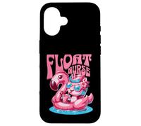 Float Nurse Registered Cute Unicorn Emergency Department Case for iPhone 16