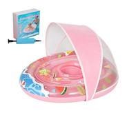 Float Seat Ring - Pool Safety Trainer, Inflatable Support with Covering, Stable Balance, Uv Shield, Swim Aid for Helping Young Children Develop Early Water Familiarity and Controlled Skills