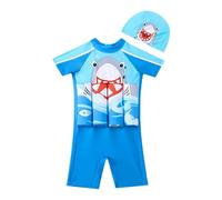 Float Suit - Traditional Kids Swimsuit for 4-8 Years with Adjustable Buoyancy/Removable Foam Floats - Super Soft, Flexible UV Sun Protection Floatsuit for Boys