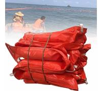 Float-Type Oil Containment Boom, Flood Barrier, Heavy-Duty Reusable Containment Barrier, PVC Oil Boom, for River, Port, Lake, Pier L10M/32.8FT H60cm/23.62inch