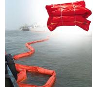 Float-Type Oil Containment Boom, Recyclable Containment Flood Barrier, PVC Floating Oil Boom, 10m Flood Barrier, for River, Port, Lake, Pier 1000x45cm