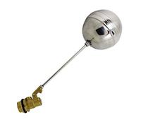 Float Valve, 1/2" 3/4" 1" Liquid Level Metal Float Valve, Body Brass Toilet Float Ball Valve(DN15)