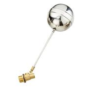 Float Valve， 1pcs 1/2" 3/4" Cold and Hot Water Tank Liquid Level Metal Float Valve DN15 DN20 Body Brass Toilet Valve(1/2")
