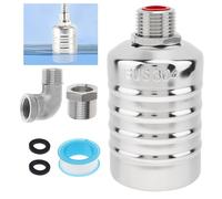 Float Valve, 304 Stainless Steel 1/2inch to 3/4inch Auto Fill Shut Off Water Float Valves Fully Automatic Water Level Control for Water Tank, Pool, Tower, Livestock Troughs
