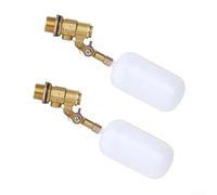 Float Valve Automatic, 2PCS Copper Valve, 1/2 Inch Float Valve for Pond Water Tank Trough Livestock Automatic Water Level