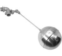Float Valve, Float Valve 304 Stainless Steel Adjustable 1/2-1-1/4 Inch Bend Elbow Floating Ball Switch(DN15)