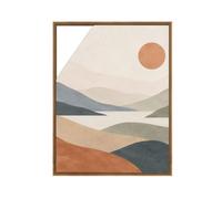 Floater Frame, Depth Effect Aluminum Alloy Picture Frame for Arts, Photo, Pre-drilled Holes DIY Canvas Frames Set for Gallery, Bedroom (Wood Grain, 24x30cm)