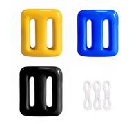 Floating Accessory Weight Pack with Tie Cords, Three Block Drift Supporter for Residential Swim Spaces, Bright Color Pieces Helping Lounge Tray Placement Float Tether Weights Patio Swim Accessory Raft