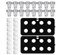 Floating Aquarium Plant Holder - 2-Piece Set | Suction Cup Fish Tank Hydroponic Flower Pot | Automatic Water Level Rise and Foam Float Plant Corral Fish Feeding