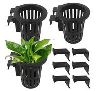 Floating Aquarium Plant Holder - 3.9inch Aquarium Plant Hangers | Aquatic Flower Pot With 3 Hooks | Aquatic Decorations For Underwater Fish Tank Pond Vase Cultivation Environment Hydroponics