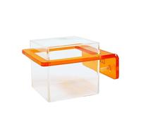 Floating Aquarium Ring - Acrylic, Betta Fish Feeding Ring, Square Aquarium Floating Feeder Holder to Prevent Food Waste, Fish Tank Feeding Station for Guppy, Home, Office