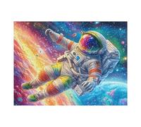 Floating Astronaut Galaxy 500 Pcs Jigsaw Puzzle Bundle Puzzle for Adults Teens 14+ Fun Family Game Mindful Activity Spring Gift Precision Cut Board 500 PCS