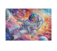 Floating Astronaut Space 300 Piece Jigsaw Puzzle for Adults Jigsaw Weekend DIY Activity Parent Child Bonding Vibrant Design Perfect Festival Gift 300 PCS