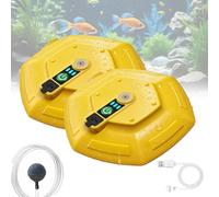 Floating Bait Bucket Aerator Pump IPX7 Waterproof Rechargeable Ultra Quiet Live Fish Oxygenator Portable Bubble Generator for Aquarium Pond Fishing Trips Live Bait Transportation (2pcs)