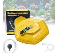 Floating Bait Bucket Aerator Pump IPX7 Waterproof Rechargeable Ultra Quiet Live Fish Oxygenator Portable Bubble Generator for Aquarium Pond Fishing Trips Live Bait Transportation (1pc)