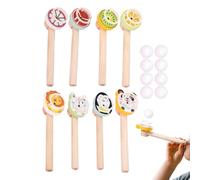 Floating Ball Toy Air Blow | 8-Pieces Sensory Balance Toy,Blowing Ball Challenge,for Indoors, Outdoors, Home, Kindergarten, Family Nights, Gatherings, Birthday, Christmas, New Year, Easter