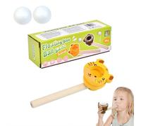 Floating Ball Toy, Air Blow Game, Wooden Sensory Blowtorch Physics Interactive Educational Kit, Hand And Eye Coordination Safe Educational Breath Control Family Activity, for School Kindergarten
