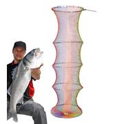 Floating Basket, Foldable Fish Basket Portable Net Quick Dry Stripe Bait Cage
