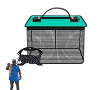 Floating Basket - Large Capacity Bait Container, Foldable Live Fish Net with Portable Design, Quick-Drying Mesh, Durable Fishing Storage Cage, Lake and River Angling for Keeping Bait and Catch Fresh