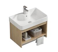 Floating Bathroom Vanity Wall Mounted Sink Cabinet Combo with Faucet Drain Set for Small Space(41.5cm/16.3in)