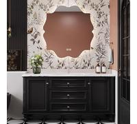 Floating Bathroom Vanity with Integrated Sink, Smart LED Anti-Fog Mirror, and Storage Cabinet for Modern Bathroom Design