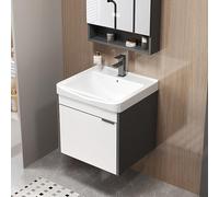 Floating Bathroom Vanity with Sink, Soft-Close System, Modern Storage Cabinet for Home or Hotel, 36 Inch Wash Basin, Gray Finish