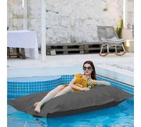 Floating Bean Bag for Pool - Reusable Outdoor Stripes Pouf Cover - Water Lounge Chair, Empty Cover for Swimming, 140x180cm