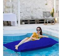 Floating Bean Bag for Pool - Reusable Outdoor Stripes Pouf Cover - Water Lounge Chair, Empty Cover for Swimming, 140x180cm