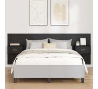 vidaXL Headboard with Cabinet 3 pcs Black Oak Engineered Wood