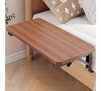 Floating Bedside Shelf Small Folding Bed Mounted Side Table Tray Clip On Nightstand Wood Tabletop with Metal Frame for Dorm Rooms Apartments Bedrooms with Limited Space B,20 * 30CM