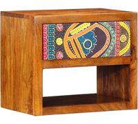 vidaXL Bedside Cabinet Brown 40 x 35 x 35 cm Solid Acacia Wood, Brown