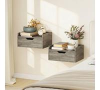 Floating Bedside Tables Set of 2, Nightstand with Drawer