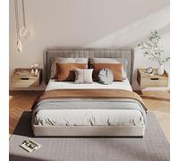 Floating Bedside Tables Set of 2, Nightstand with Drawer