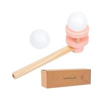 Floating Blow Pipe Ball - Wood And Foam 5.9x1.96in | Brain-Training Toy | Blow Pipe Ball Game For Kids And Family | Intellectual, Fun, Educational Party Game For Indoor Play