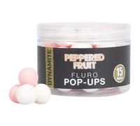 Floating boilies Dynamite Baits Peppered Fruit Fluropopup Blanc 15 mm