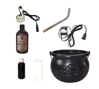 Floating Bottle Witch's Cauldron Halloween Decoration with Floating Bottles and Diffuser, Festive Scary Accessory for Kitchen, Garden, Patio, Fireplace, Living Room T