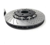 Floating Brake Rotors With Black Center Bell 355 * 32 Disc Fit For 17 Inches Front Wheel(Drilled slots disc)