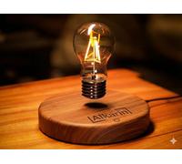 Floating Bulb Lamp - Magnetic Levitating Floating LED Desk Lamp & Table Night Light - Automatic Rotating Light for Unique Gifts & Home Office Decor, Christmas lights, Christmas decoration lights