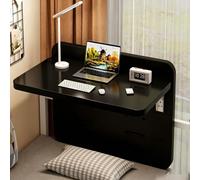 Floating Bunk Bed Desk for Dorm Rooms, Foldable Hanging Table with Adjustable Railing Hooks, Wood Space Saving Tray for College Dormitory