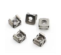 Floating Cage Nut, Stainless Steel Floating Elastic Card Cage Nuts | Multicolor Plated 5pcs M4, M5, M6, M8, M10 For Card Cage Enclosures(304 Stainless Steel,M6 5pcs)