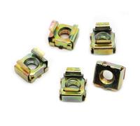 Floating Cage Nut, Stainless Steel Floating Elastic Card Cage Nuts | Multicolor Plated 5pcs M4, M5, M6, M8, M10 For Card Cage Enclosures(Color zinc-plated,M10 5pcs)