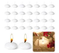 Floating Candles 30 Pcs White Long Lasting Burning Tea Lights for Halloween Christmas Wedding Birthday Party Confession Candlelight Dinner Create a Romantic Atmosphere