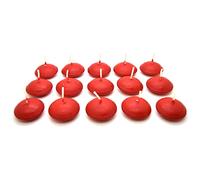 Floating Candles, Pack of 15, Unscented, Long Burning Time, Tealights Candles, Romantic Warm Decoration Wedding Pool Dinner Christmas (Red, Matt)