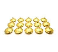 Floating Candles, Pack of 15, Unscented, Long Burning Time, Tealights Candles, Romantic Warm Decoration Wedding Pool Dinner Christmas (Gold, Metallic)