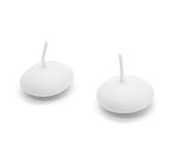 Floating Candles, Pack of 2, Unscented, Long Burning Time, Tealights Candles, Romantic Warm Decoration Wedding Pool Dinner Christmas (White, Matt)