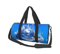 Floating Castle Canvas travel bag, large capacity, can be carried on the shoulder