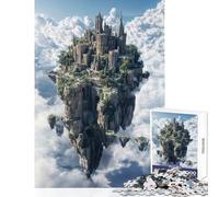 Floating Castle in The Clouds 1000 Piece Jigsaw Puzzles for Adults Birthday Gifts Wall Decoration Home Decoration Toys Suitable for Ages 14 And Up (38x26cm)