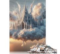 Floating Castle in The Clouds Jigsaw Puzzles Puzzle for Adults Kids. 1000 Piece Whimsical Challenge Toy Educational Games Home Decoration for Adults& Kids Age 14 Years Up 1000pcs (75x50cm)