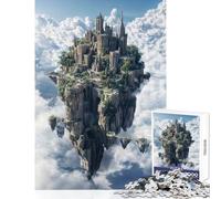 Floating Castle in The Clouds Puzzles for Adults 1000 Pieces Birthday Gifts Wall Art Home Decoration Toys for And from 14 Years And over (38x52cm)